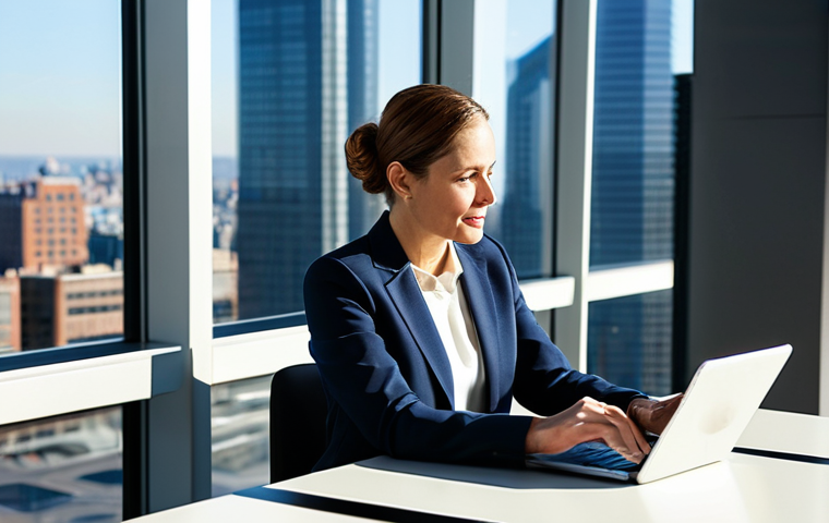An experienced female mentor, professionally dressed in a modest business suit, is engaged in a focused discussion with a male mentee, also in professional business attire. They are seated at a sleek modern conference table in a sunlit, contemporary office with large windows overlooking a vibrant city skyline. A digital tablet displaying charts is on the table between them. The scene is captured with professional photography, showcasing perfect anatomy, correct proportions, and natural poses. Subjects are fully clothed, in modest and appropriate attire. This image is safe for work, appropriate content, and family-friendly, emphasizing professional guidance and development. Well-formed hands, proper finger count, and natural body proportions are ensured.