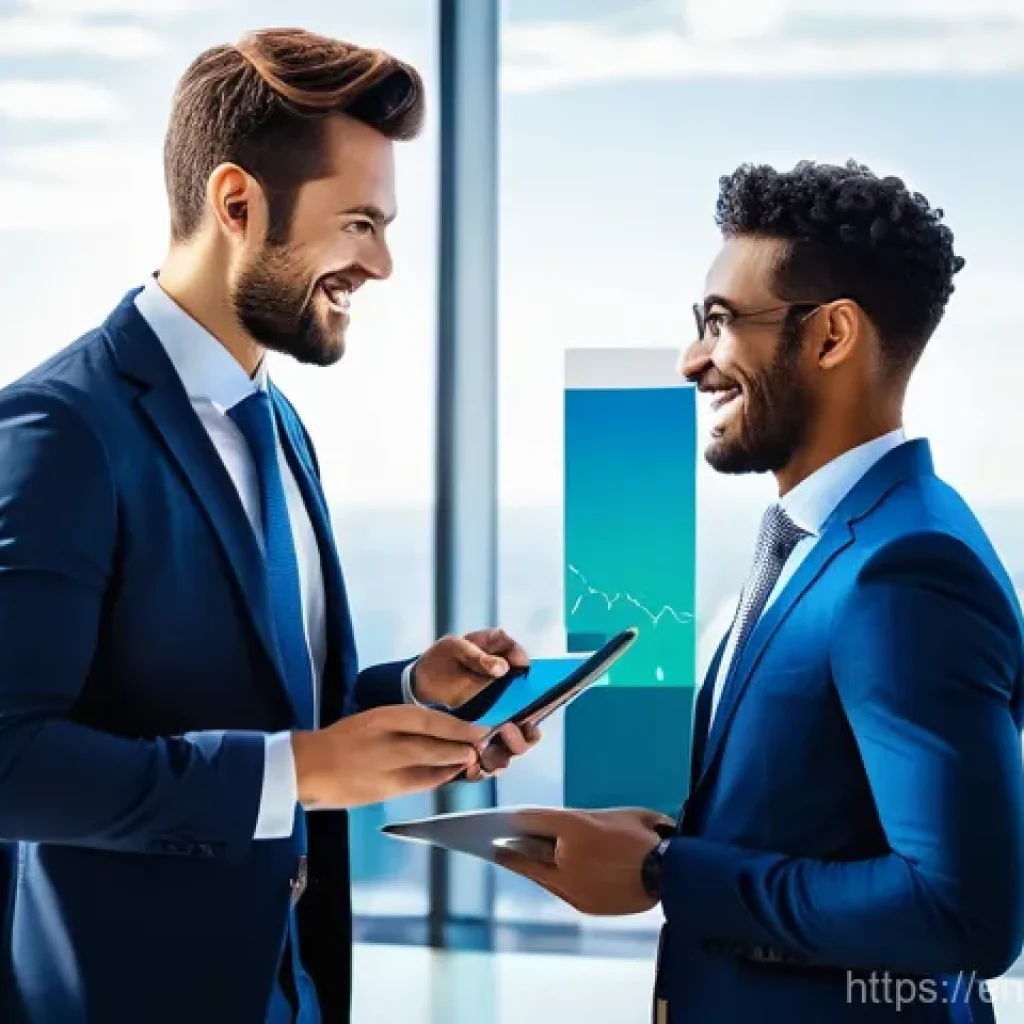 무역영어 자격증으로 가능성 확장한 사례 - **Prompt:** A confident, diverse group of young professionals, smartly dressed in modern business at...