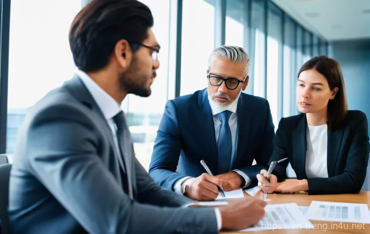 무역영어 자격증으로 가능성 확장한 사례 - **Prompt:** A confident, diverse group of young professionals, smartly dressed in modern business at...