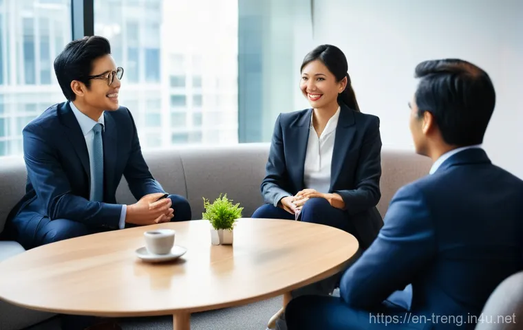 무역영어 자격증과 직무 역량 강화 방법 - **Prompt:** A diverse group of international business professionals, including men and women of vari...