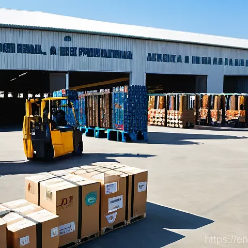 무역영어 자격증으로 국제 NGO 활동 - **Prompt:** A bustling humanitarian aid distribution center at an international cargo airport. A div...