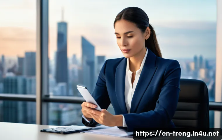 무역영어 자격증의 직무 활용성과 실무 사례 - **Prompt 1: International Contract Mastery**
    "A confident, diverse female professional in her la...