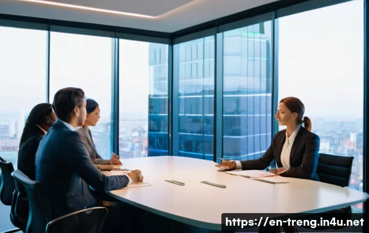 무역영어 자격증의 직무 관련성 및 장단점 - **Prompt:** "A diverse group of international business professionals, consisting of both men and wom...