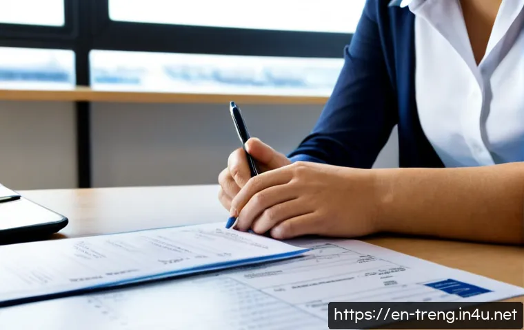 Home 26 무역영어 실기 시험 케이스 분석 - Photorealistic trade certification practical exam case analysis scene, focused adult candidate at a ...